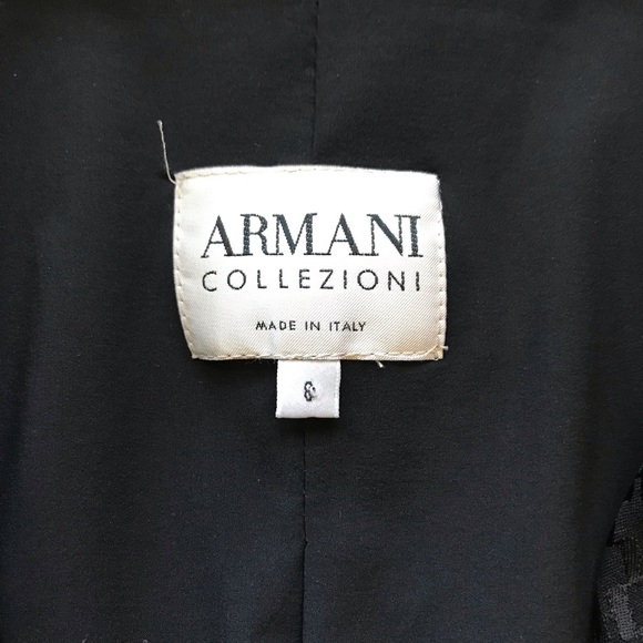 ARMANI COLLECIONI BLACK ONE BUTTON BLAZER - Picture 4 of 8
